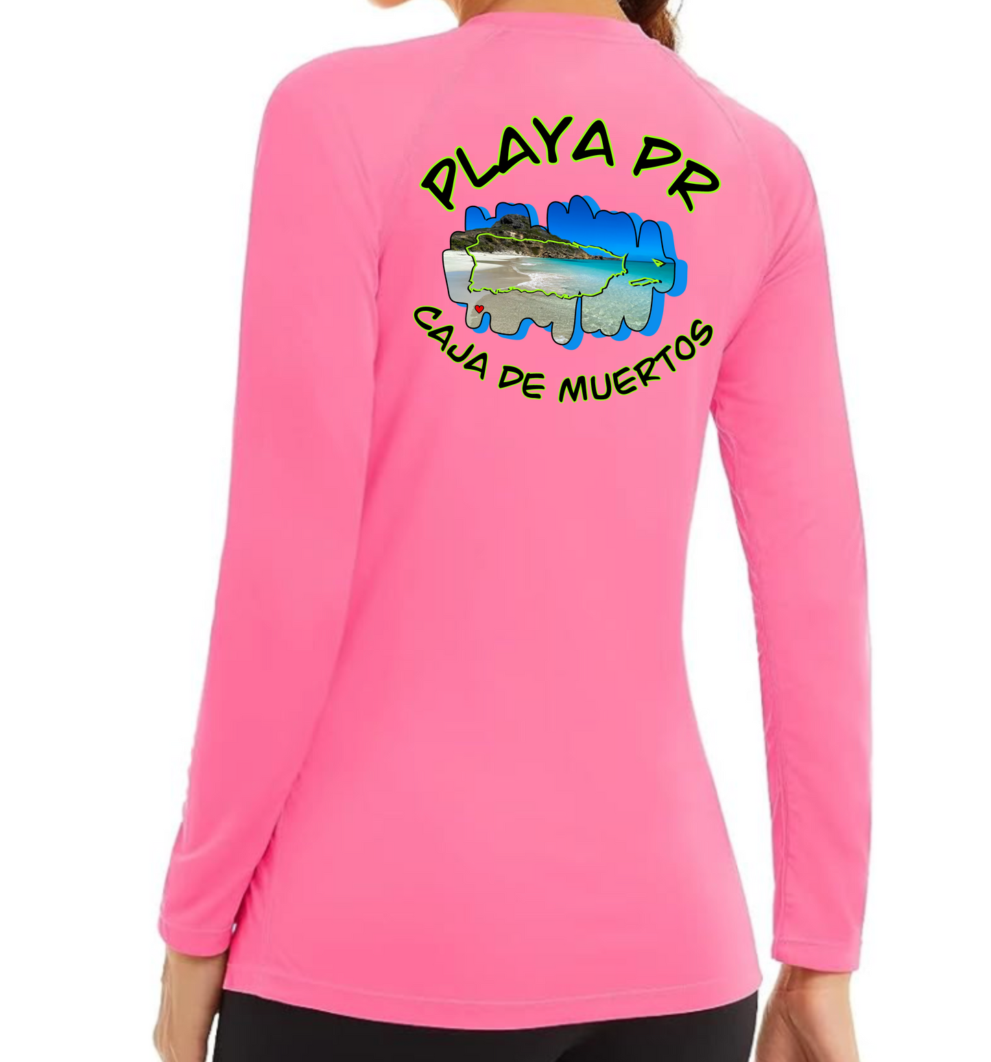 Women's Long Sleeve Rash Guard Isla Caja de Muertos, PR
