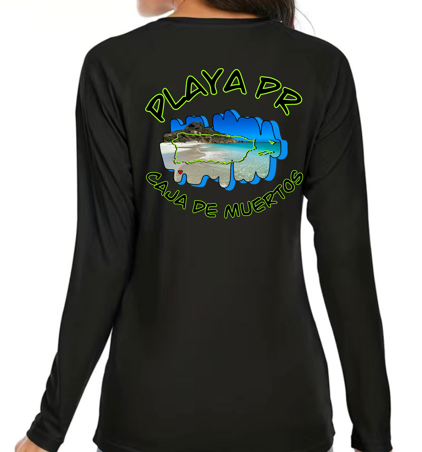 Women's Long Sleeve Rash Guard Isla Caja de Muertos, PR