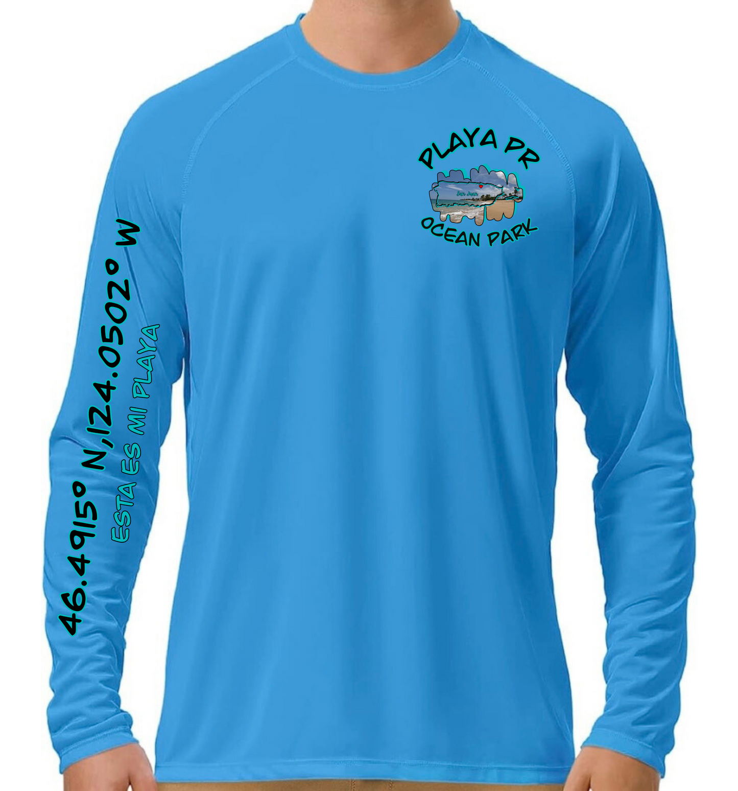 Men's Long Sleeve UPF50 Ocean Park, San Juan