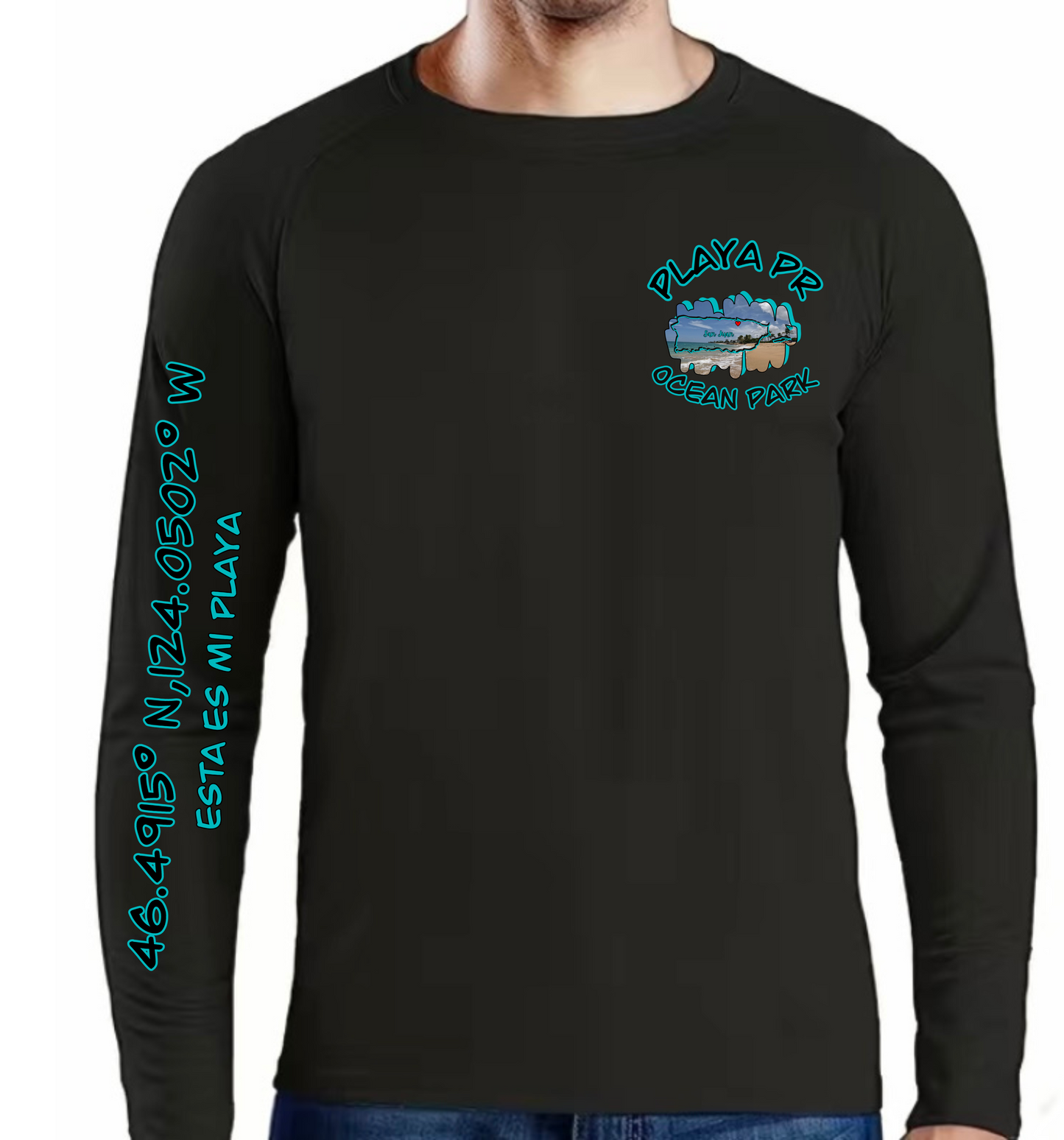 Men's Long Sleeve UPF50 Ocean Park, San Juan