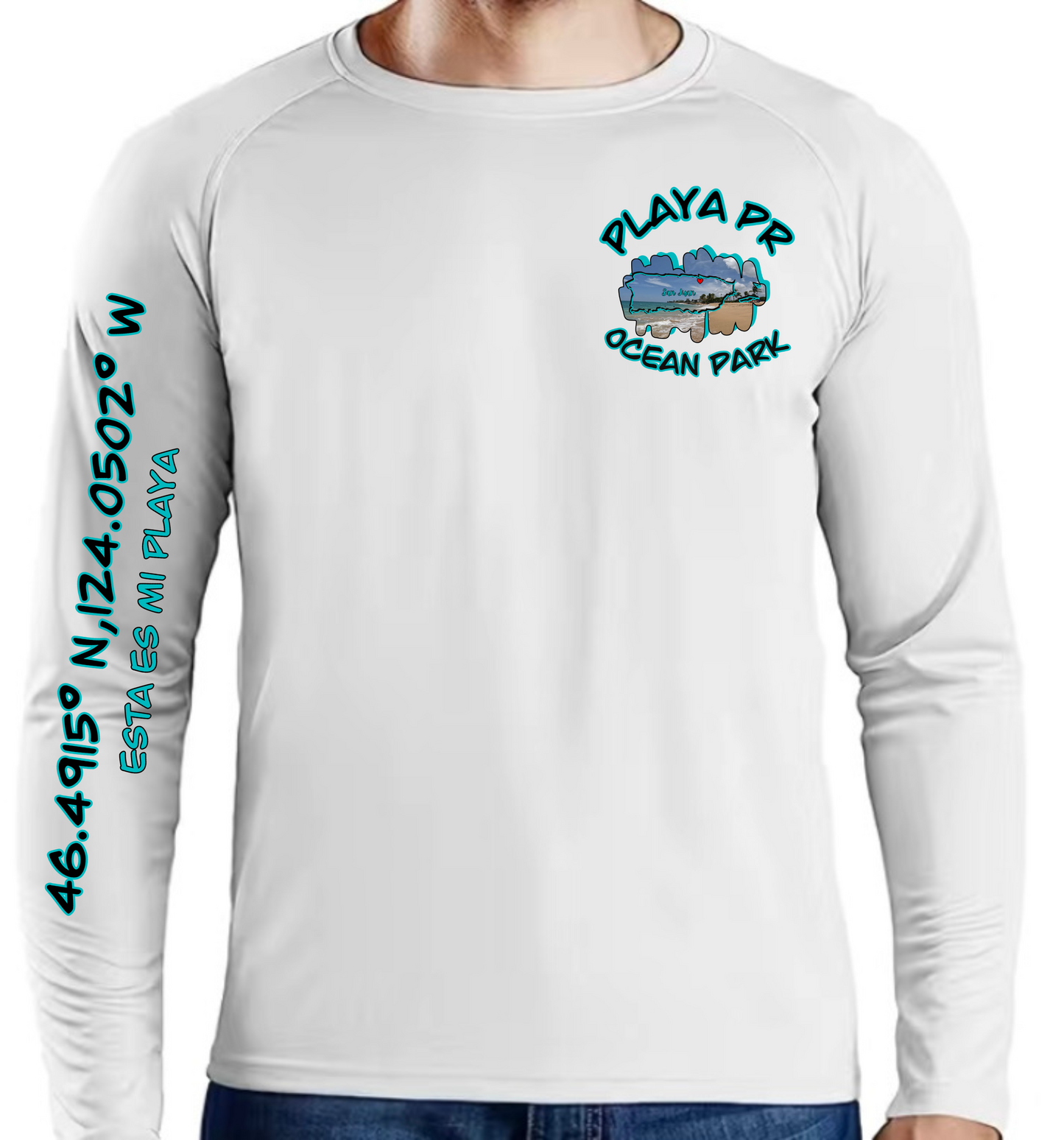 Men's Long Sleeve UPF50 Ocean Park, San Juan