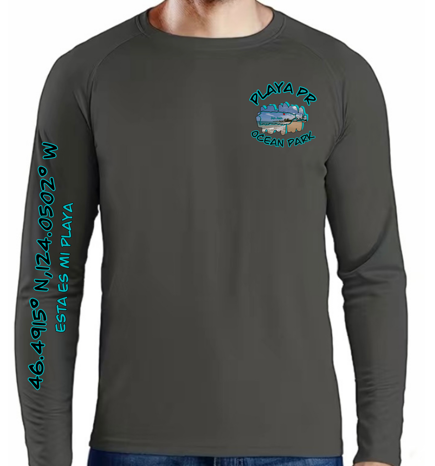 Men's Long Sleeve UPF50 Ocean Park, San Juan
