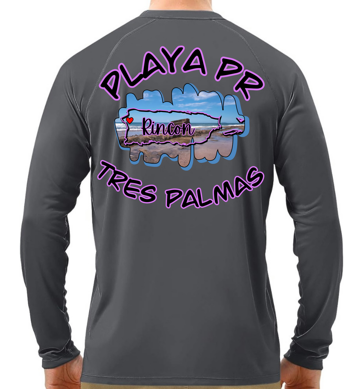 Men's UPF50+ rash guard long Sleeve Tres Palmas, Rincon P.R