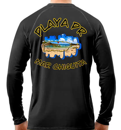 Men's UPF50+ rash guard Long Sleeve Mar Chiquita, Manati P.R