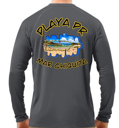 Men's UPF50+ rash guard Long Sleeve Mar Chiquita, Manati P.R