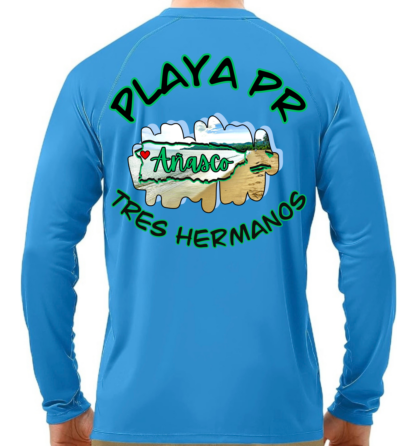 Men's UPF50+ rash guard long sleeve Tres Hermanos, Añasco P.R