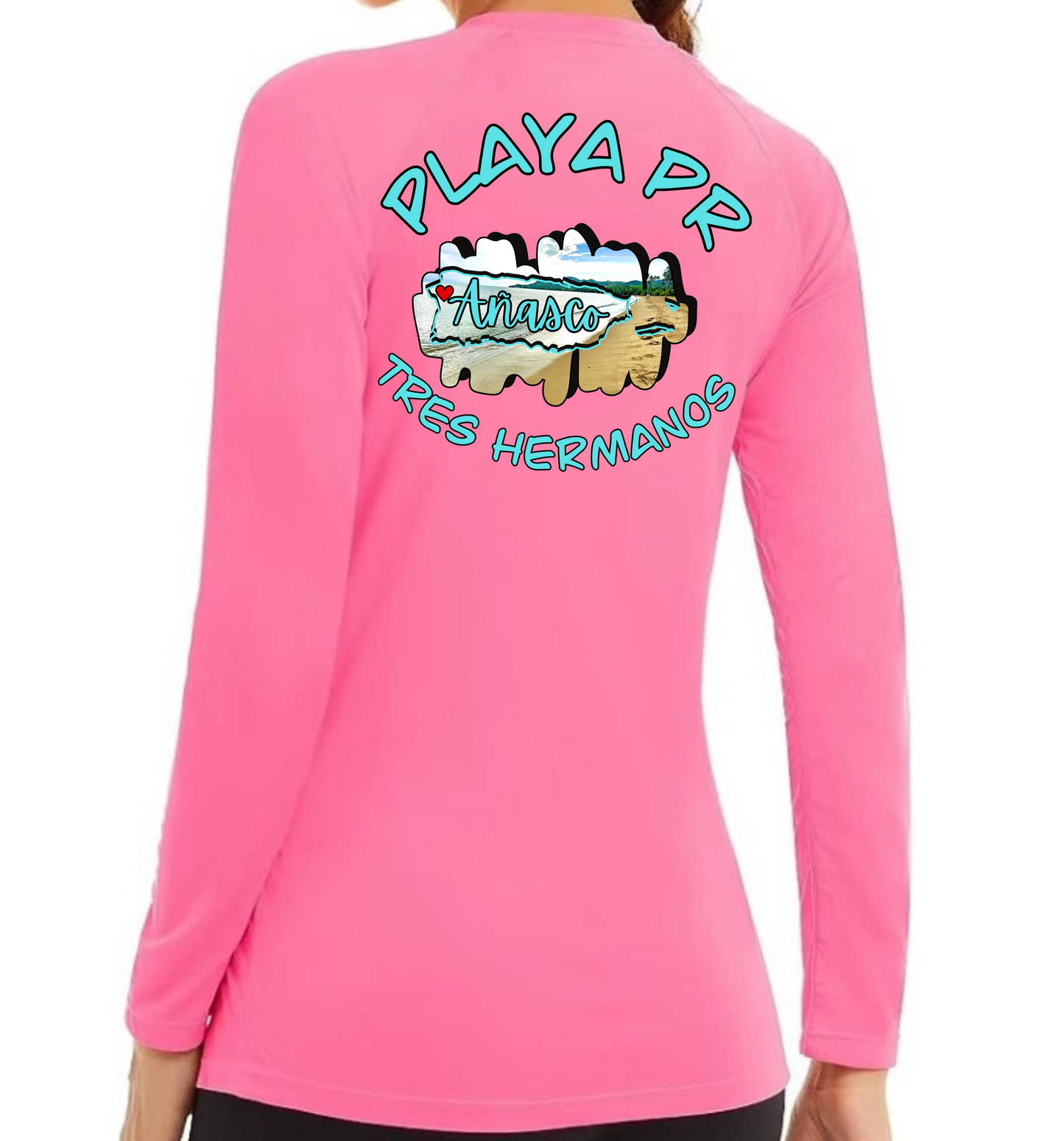 Women's UPF50+ rash guard long Sleeve Tres Hermanos, Añasco P.R