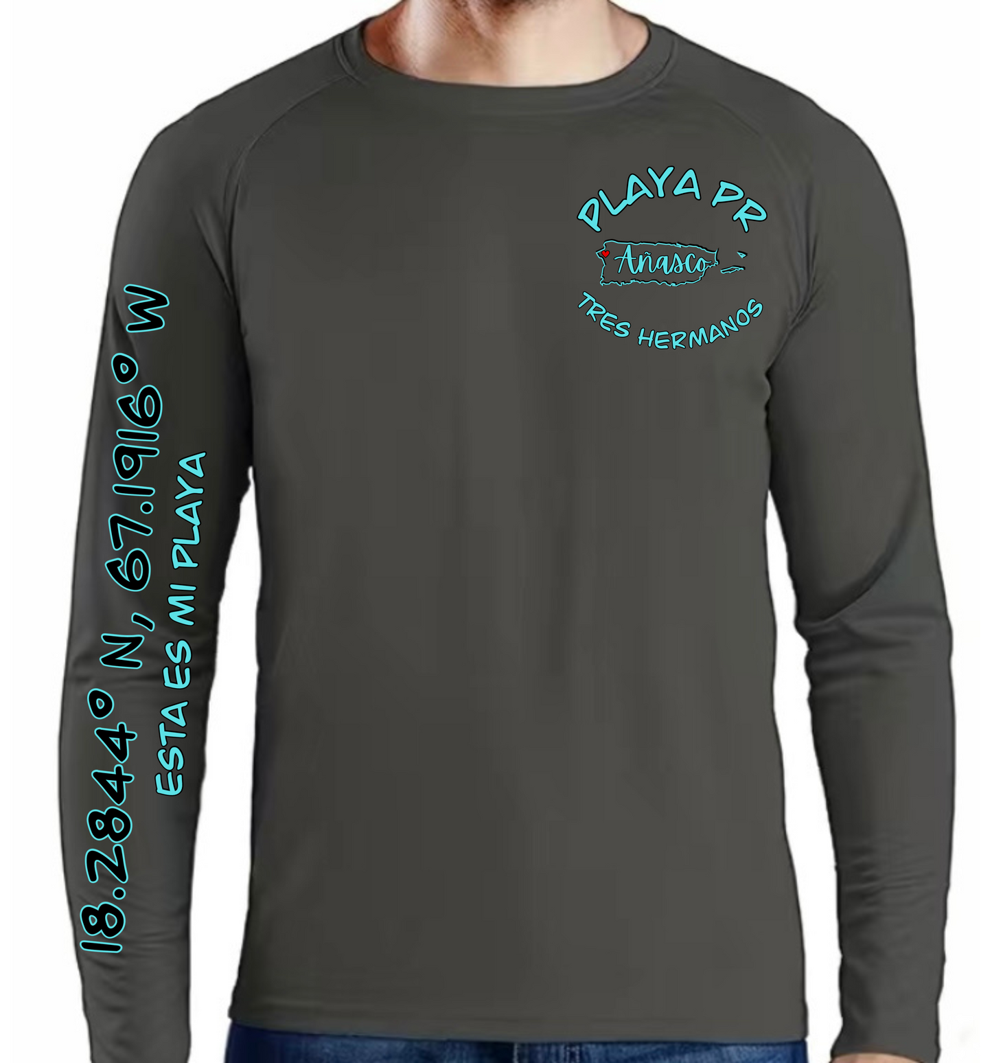 Men's UPF50+ rash guard long sleeve Tres Hermanos, Añasco P.R