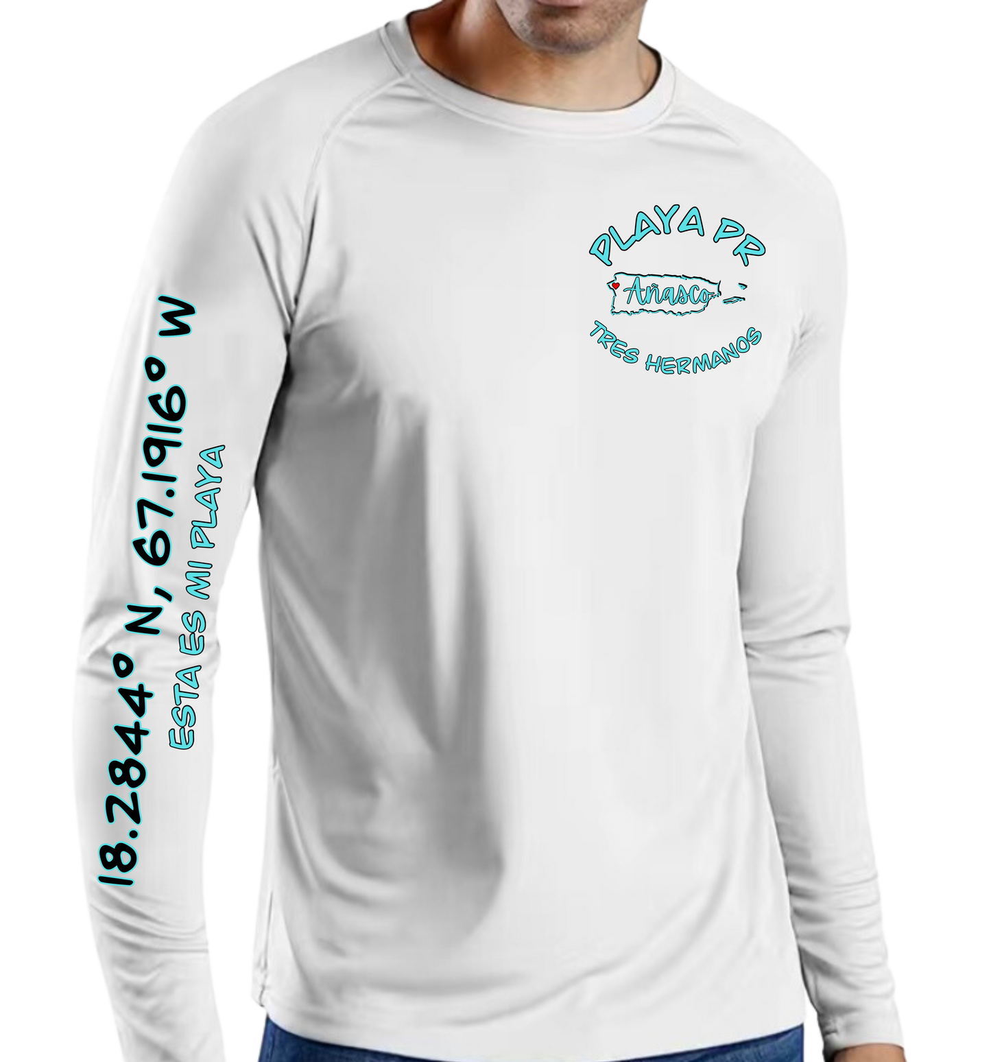 Men's UPF50+ rash guard long sleeve Tres Hermanos, Añasco P.R