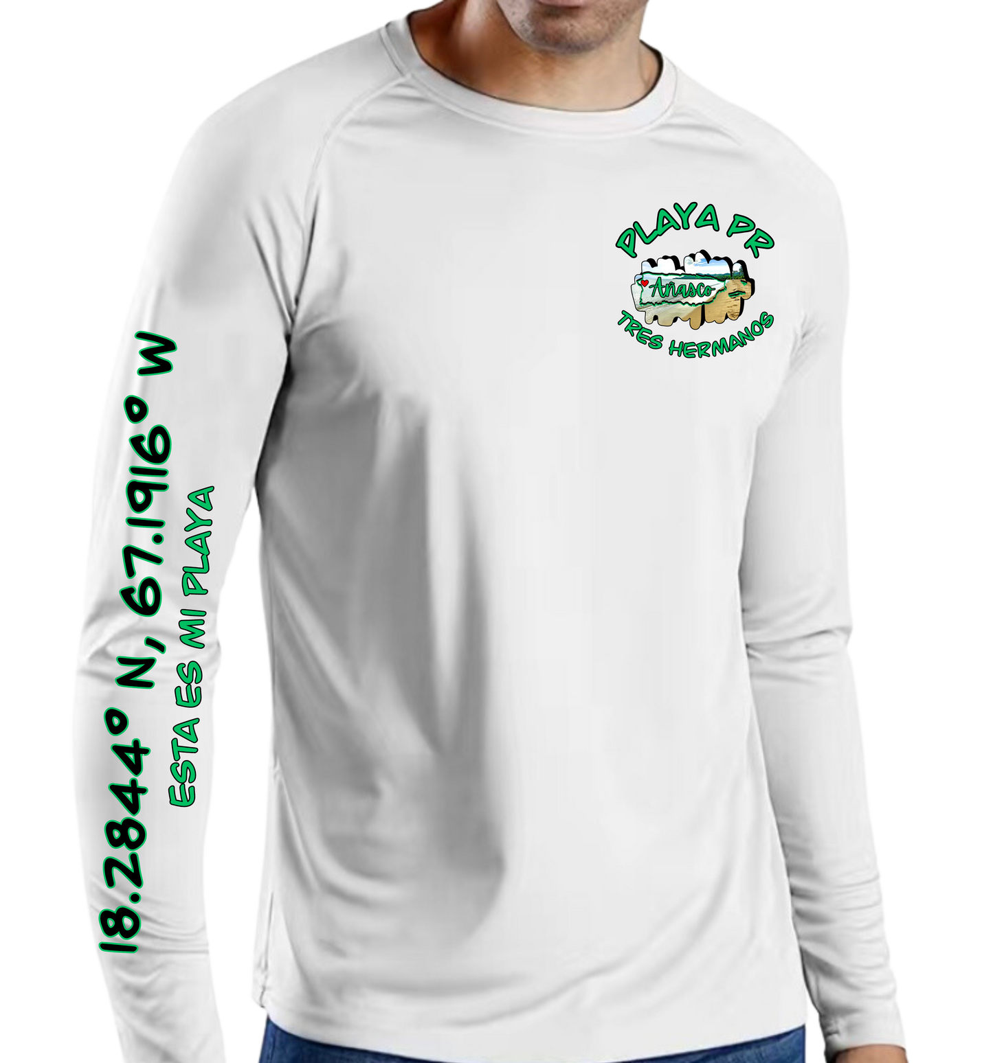 Men's UPF50+ rash guard long sleeve Tres Hermanos, Añasco P.R