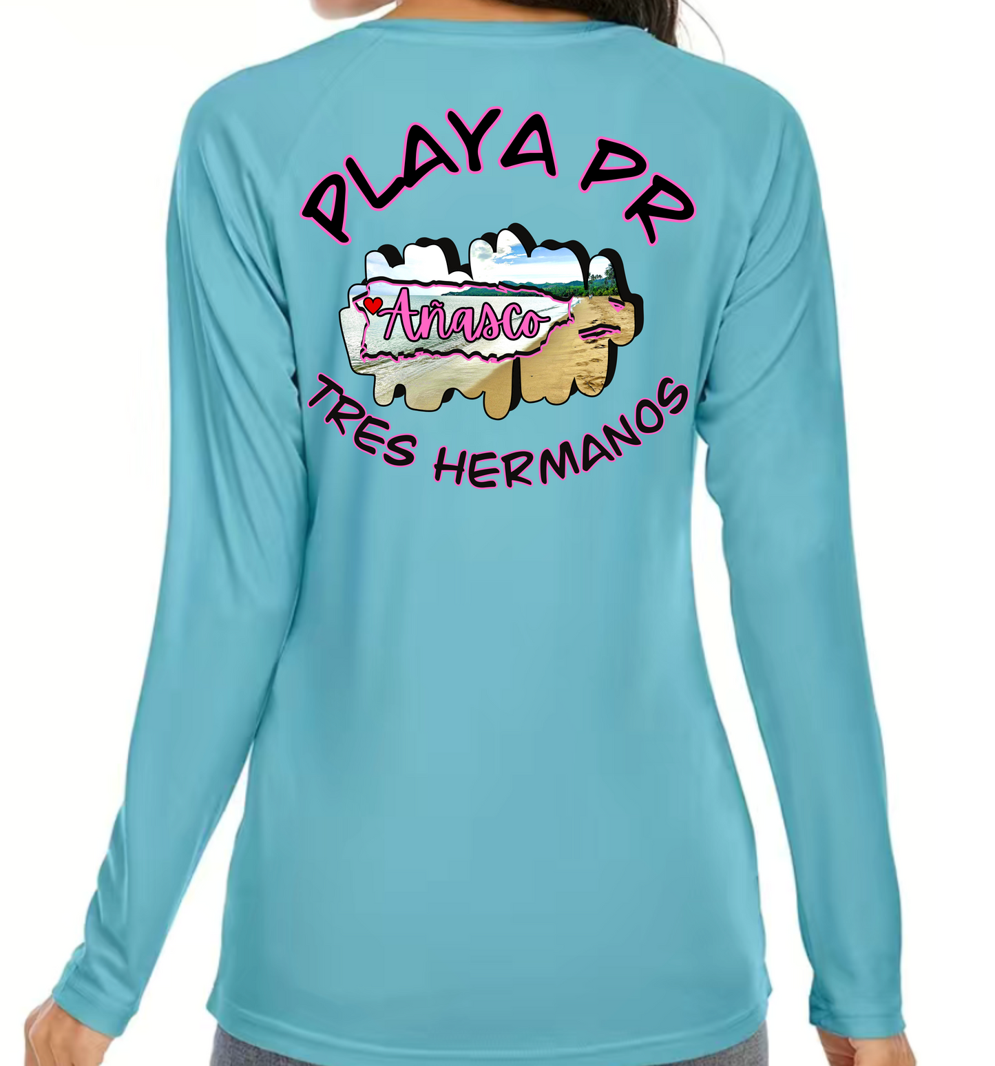 Women's UPF50+ rash guard long Sleeve Tres Hermanos, Añasco P.R