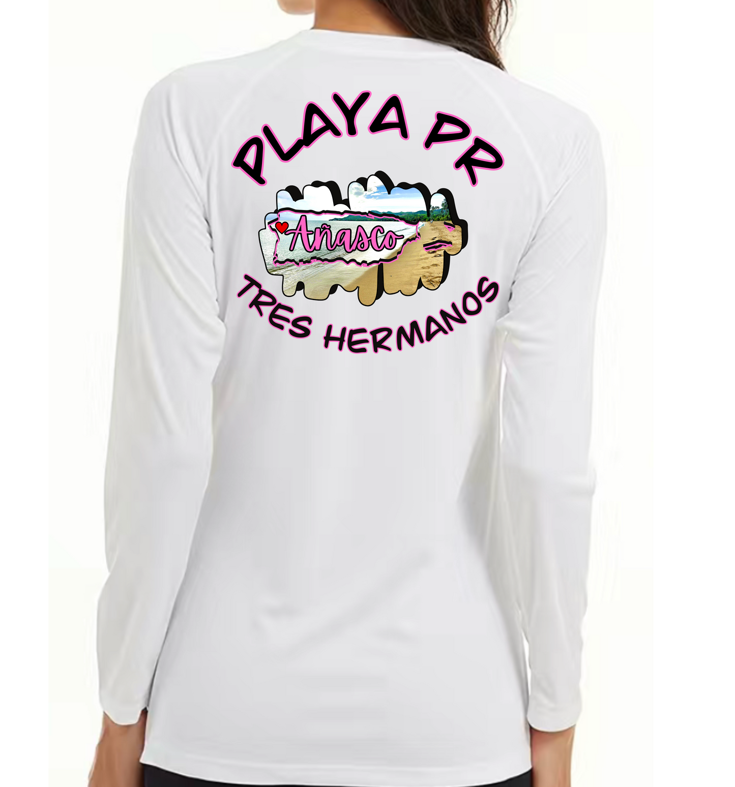 Women's UPF50+ rash guard long Sleeve Tres Hermanos, Añasco P.R