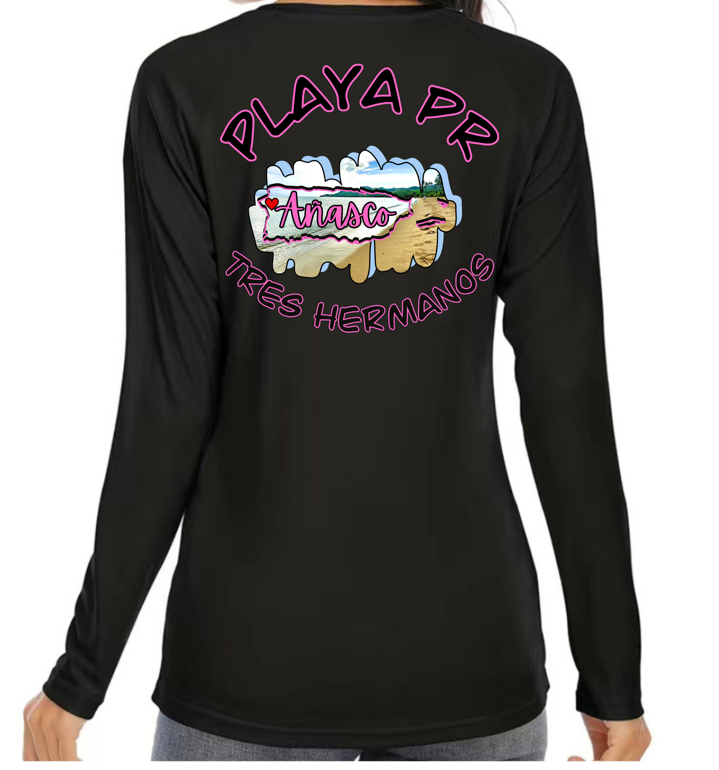 Women's UPF50+ rash guard long Sleeve Tres Hermanos, Añasco P.R