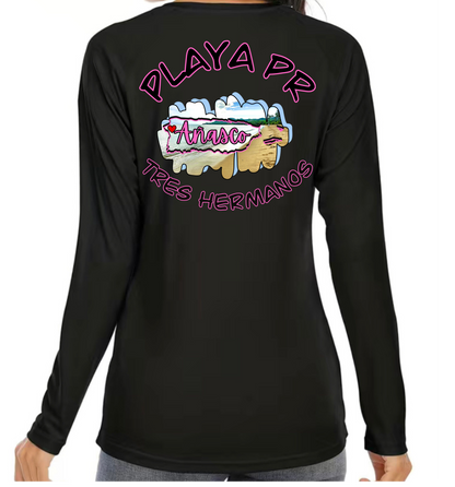 Women's UPF50+ rash guard long Sleeve Tres Hermanos, Añasco P.R