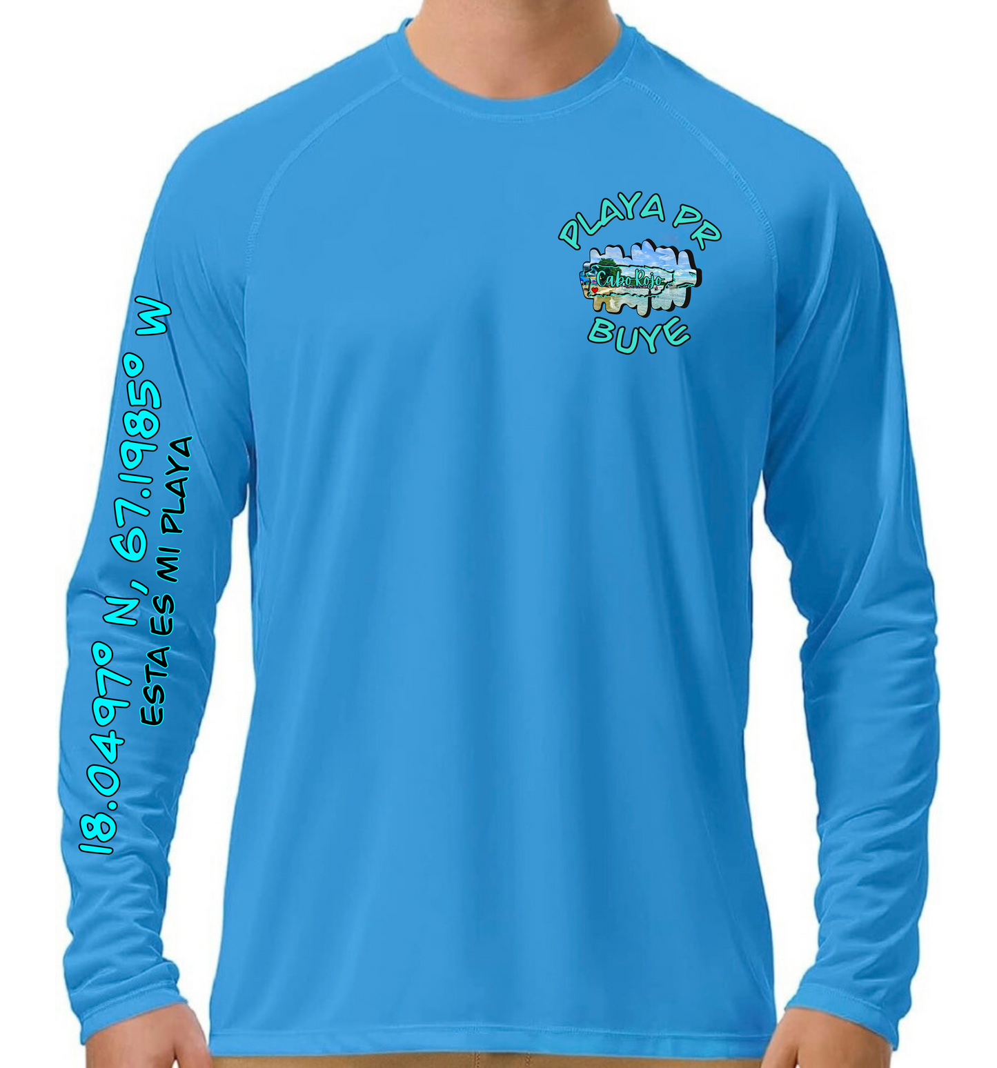 Men's UPF50+ rash guard long sleeve Buye, Cabo Rojo P.R