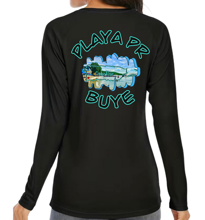 Women's UPF50+ rash guard long sleeve Buye, Cabo Rojo P.R