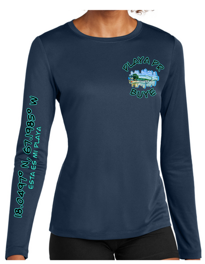 Women's UPF50+ rash guard long sleeve Buye, Cabo Rojo P.R