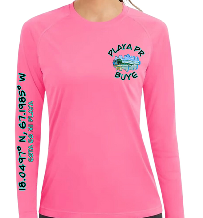 Women's UPF50+ rash guard long sleeve Buye, Cabo Rojo P.R