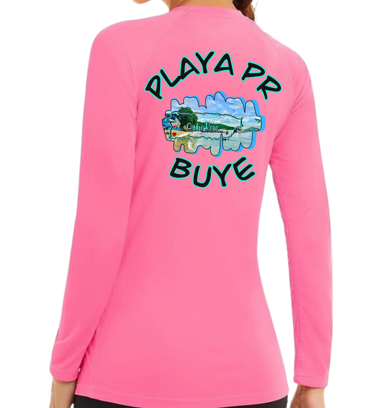 Women's UPF50+ rash guard long sleeve Buye, Cabo Rojo P.R