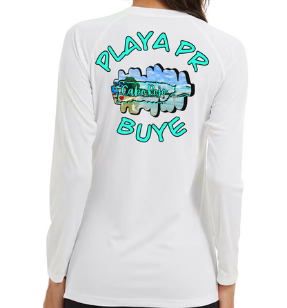 Women's UPF50+ rash guard long sleeve Buye, Cabo Rojo P.R