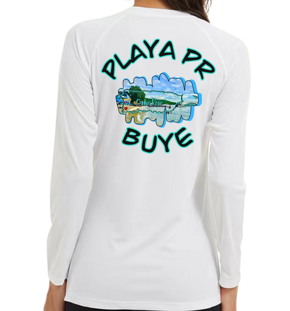 Women's UPF50+ rash guard long sleeve Buye, Cabo Rojo P.R