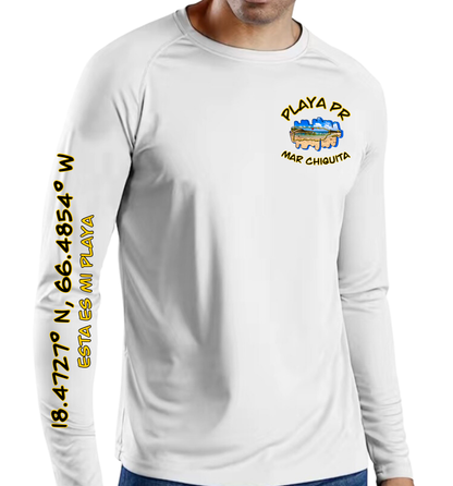 Men's UPF50+ rash guard Long Sleeve Mar Chiquita, Manati P.R