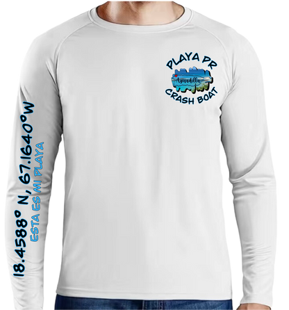 Men's UPF50+ rash guard long sleeve Crash Boat, Aguadilla P.R