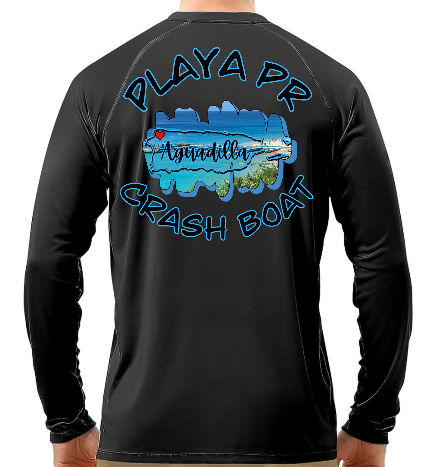 Men's UPF50+ rash guard long sleeve Crash Boat, Aguadilla P.R