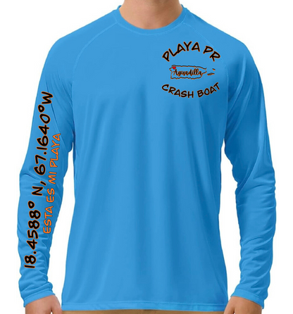 Men's UPF50+ rash guard long sleeve Crash Boat, Aguadilla P.R