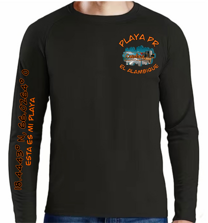 Men's UPF 50+ Long Sleeve Rash Guard El Alambique, Carolina P.R