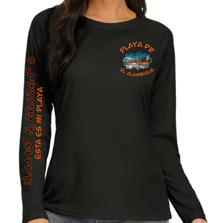 Women's UPF 50+ rash guard long sleeve El Alambique, Carolina P.R