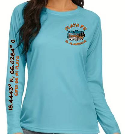 Women's UPF 50+ rash guard long sleeve El Alambique, Carolina P.R