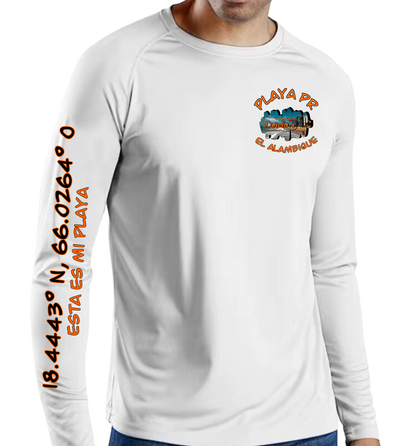 Men's UPF 50+ Long Sleeve Rash Guard El Alambique, Carolina P.R