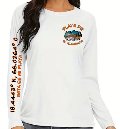 Women's UPF 50+ rash guard long sleeve El Alambique, Carolina P.R