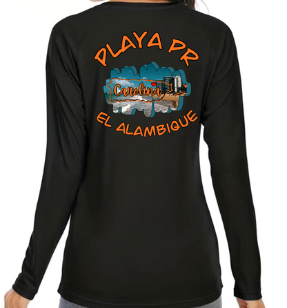 Women's UPF 50+ rash guard long sleeve El Alambique, Carolina P.R