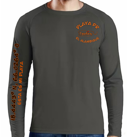 Men's UPF 50+ Long Sleeve Rash Guard El Alambique, Carolina P.R