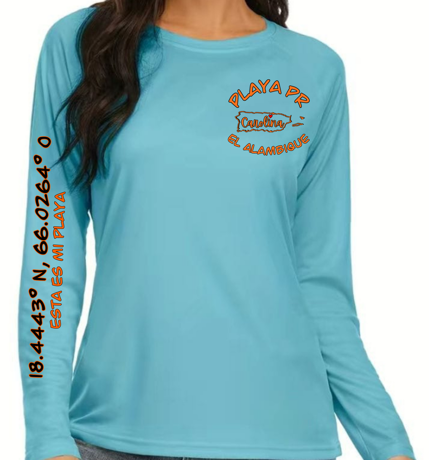 Women's UPF 50+ rash guard long sleeve El Alambique, Carolina P.R