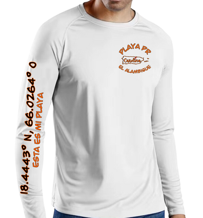 Men's UPF 50+ Long Sleeve Rash Guard El Alambique, Carolina P.R