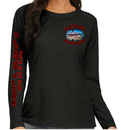 Womens UPF50+ rash guard long sleeve Seven Seas, Fajardo P.R