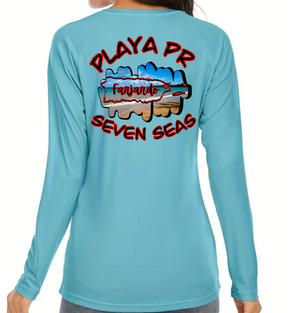 Womens UPF50+ rash guard long sleeve Seven Seas, Fajardo P.R