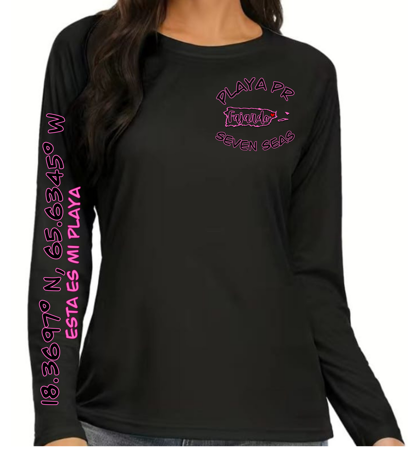 Womens UPF50+ rash guard long sleeve Seven Seas, Fajardo P.R