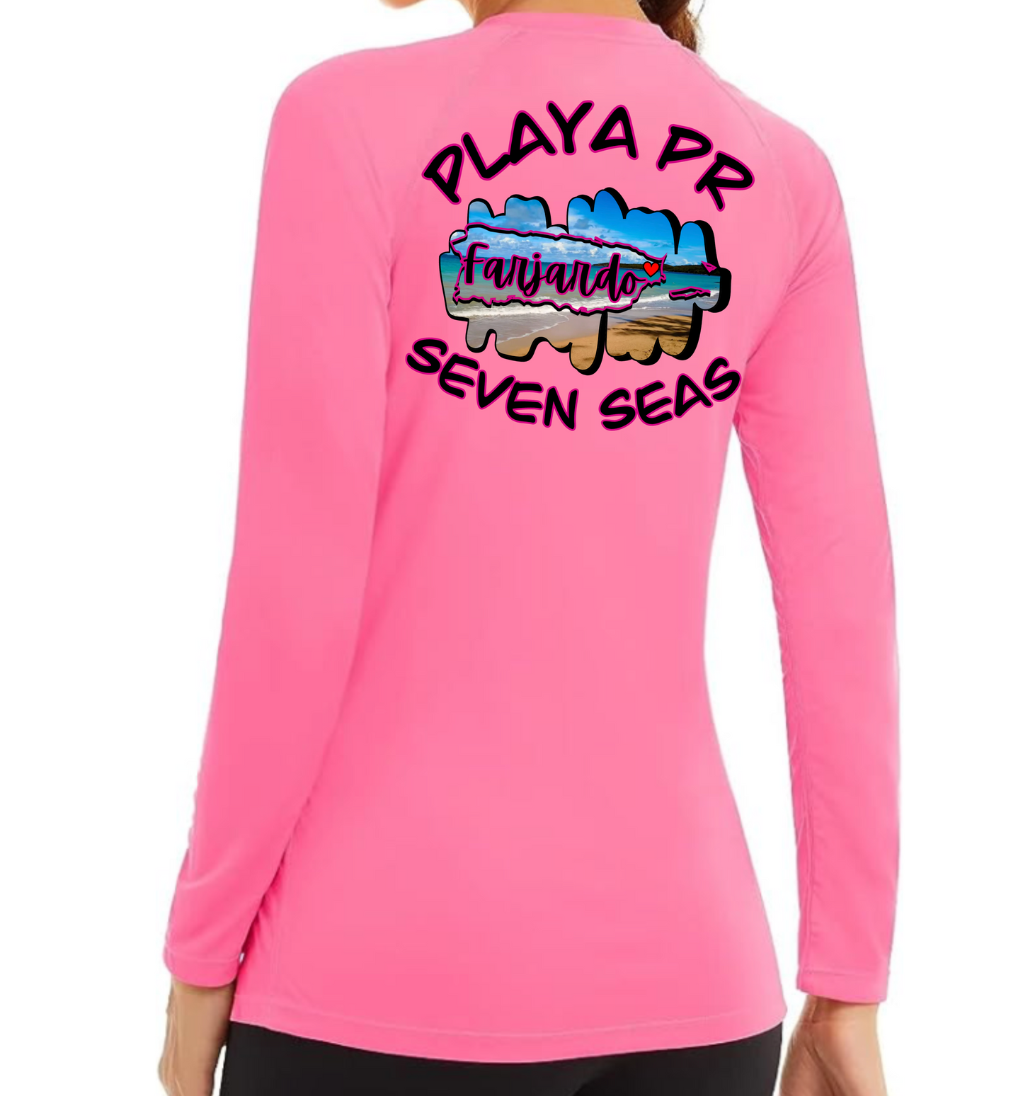 Womens UPF50+ rash guard long sleeve Seven Seas, Fajardo P.R