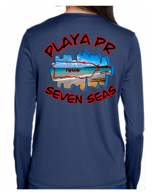 Womens UPF50+ rash guard long sleeve Seven Seas, Fajardo P.R