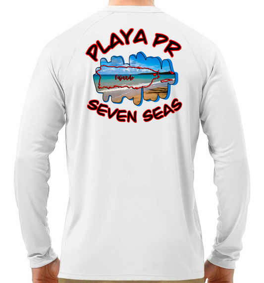 Men's UPF50+ rash guard Long Sleeve Seven Seas, Fajardo P.R
