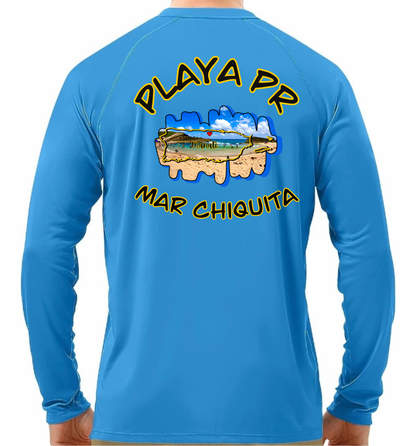 Men's UPF50+ rash guard Long Sleeve Mar Chiquita, Manati P.R
