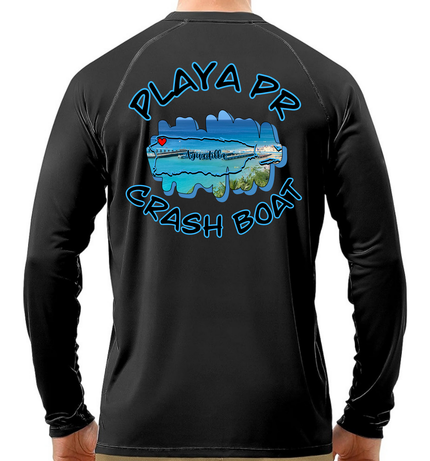 Men's UPF50+ rash guard long sleeve Crash Boat, Aguadilla P.R