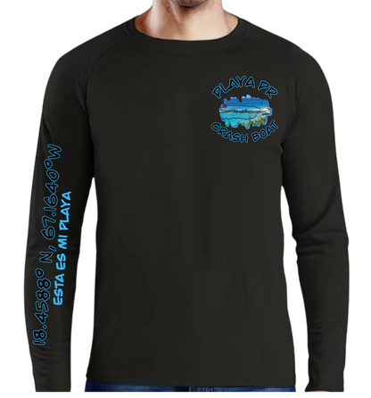 Men's UPF50+ rash guard long sleeve Crash Boat, Aguadilla P.R