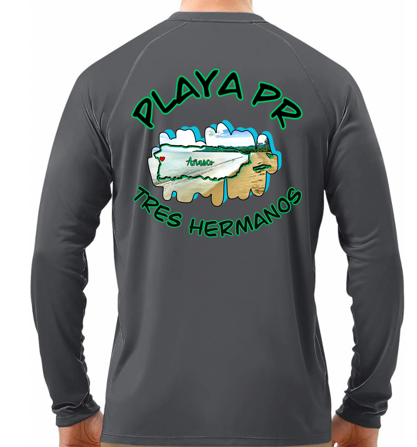 Men's UPF50+ rash guard long sleeve Tres Hermanos, Añasco P.R