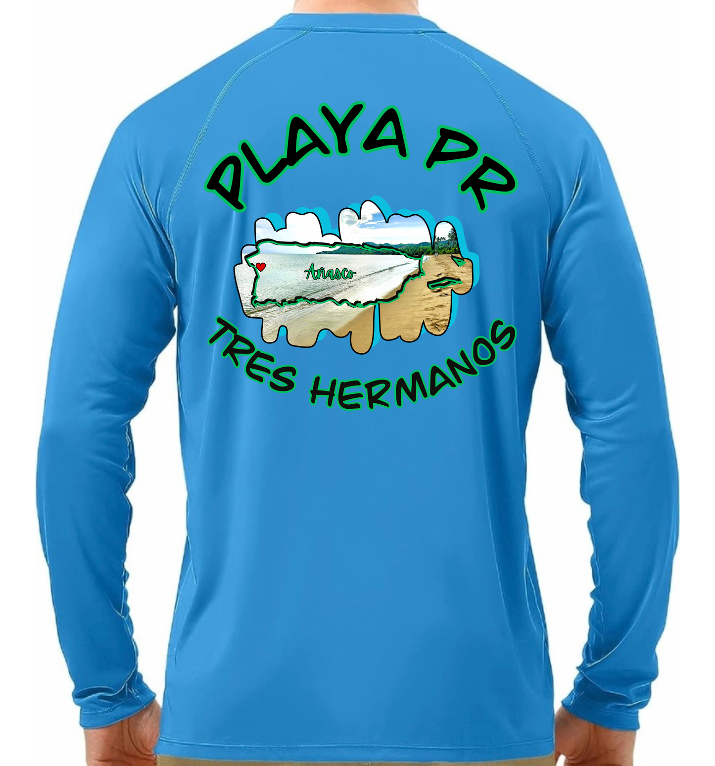Men's UPF50+ rash guard long sleeve Tres Hermanos, Añasco P.R