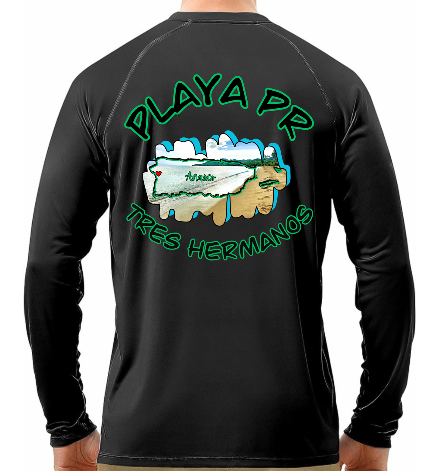 Men's UPF50+ rash guard long sleeve Tres Hermanos, Añasco P.R
